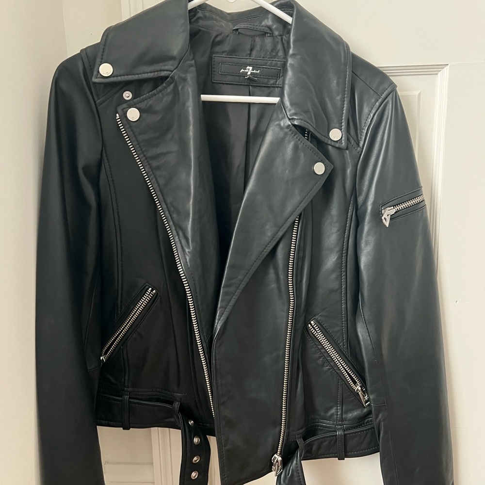 7 for All Mankind Leather Moto Jacket